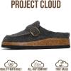 imageProject Cloud Genuine Leather MoccasinStyle Clogs for Women  Memory Foam and Water Resistant Mules Slipon  NonSlip and Durable Clogs Casual Shoes for Women Footwear CarlineDark Grey Flannel