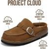 imageProject Cloud Genuine Leather MoccasinStyle Clogs for Women  Memory Foam and Water Resistant Mules Slipon  NonSlip and Durable Clogs Casual Shoes for Women Footwear CarlineChestnut