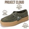 imageProject Cloud Genuine Leather Womens Shoes  NonSlip Platform Loafers for Women with Memory Foam Insole  Stylish Oxford Fall Shoes for Women 2025 WALLYCHUNKYOlive Suede