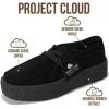 imageProject Cloud Genuine Leather Womens Shoes  NonSlip Platform Loafers for Women with Memory Foam Insole  Stylish Oxford Fall Shoes for Women 2025 WALLYCHUNKYBlack Suede