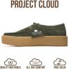 imageProject Cloud Genuine Leather Womens Shoes  NonSlip Platform Loafers for Women with Memory Foam Insole  Stylish Oxford Fall Shoes for Women 2025 WALLYCHUNKYOlive Suede