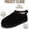 imageProject Cloud Genuine Leather ampamp Australian Shearling Slippers for Kids  Memory Foam Fuzzy ampamp NonSlip Fluffy Slippers Girls Footwear ampamp Boys Footwear Kids Unisex Shoe Dream WarmBlack