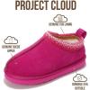 imageProject Cloud Genuine Leather ampamp Australian Shearling Slippers for Kids  Memory Foam Fuzzy ampamp NonSlip Fluffy Slippers Girls Footwear ampamp Boys Footwear Kids Unisex Shoe Dream WarmFuchsia Suede