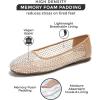 imageProject Cloud Mesh Womens Flats  Memory Foam Ballet Flats Shoes for Women  Non Slip Ballerina Womens Sneakers  Trendy Slip on Flat Shoes for Women RuthieNude
