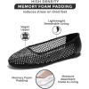 imageProject Cloud Mesh Womens Flats  Memory Foam Ballet Flats Shoes for Women  Non Slip Ballerina Womens Sneakers  Trendy Slip on Flat Shoes for Women RuthieBlack