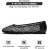 imageProject Cloud Mesh Womens Flats  Memory Foam Ballet Flats Shoes for Women  Non Slip Ballerina Womens Sneakers  Trendy Slip on Flat Shoes for Women RuthieBlack