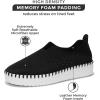 imageProject Cloud Platform Sneakers for Women  Leather Insole Loafers for Women with Memory Foam  Casual Slip On Womens Loafers with Flexible Outsole AsterBlack