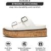 imageProject Cloud Platform Womens Sandals  Summer Womens Sandals with Memory Foam Insole Wedges  Stylish and Comfortable Women Footwear  Lightweight Women Wedges BrisbaneWhite