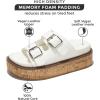 imageProject Cloud Platform Womens Sandals  Summer Womens Sandals with Memory Foam Insole Wedges  Stylish and Comfortable Women Footwear  Lightweight Women Wedges BrisbaneWhite