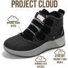 imageProject Cloud Waterproof Snow Boots for Women  Memory Foam Insole NonSlip Womens Snow Boots ampamp Winter Shoes with Shoe Lace  Lightweight Indoor Outdoor ShoesBlacksport Upper