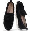 imageProject Cloud Genuine Leather Loafers for Women  Memory Foam Womens Shoes  Non Slip Spring Loafers Flexible Sole  Fashion Shoes for Women 2025 FilideBlack