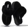 imageProject Cloud Slippers for Women Footwear  Genuine Suede with Memory Foam Clogs and Mules for Women 2025  Non Slip and Lightweight Faux Fur Slippers VikiBlack