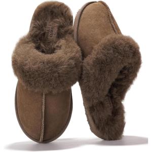 imageProject Cloud 100 Australian Sheepskin Scuff Slippers for Women  Genuine Shearling Memory Foam Slides for Women mules for women  NonSlip Womens Slippers LynseyTaupe