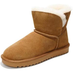 imageProject Cloud 100 Genuine Suede Boots for Women  Fur Lined Ankle Womens Boots  Comfortable Booties for Women with Memory Foam  Perfect Fur Snow Womens Booties 2025 TimmyBrown
