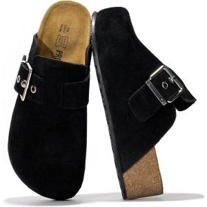 imageProject Cloud Clogs for Women Footwear  Memory Foam and NonSlip Platform Wedges Heels for Women Mules ampamp Clogs 2025  Comfortable Stylish SlipOn with Adjustable Straps RhonaBlack