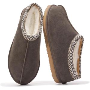 imageProject Cloud Genuine Leather Mens Slippers with Australian Shearling Lining ampamp Memory Foam Insole Outdoor ampamp House Slippers for Men  NonSlip Fuzzy Mens Shoes RelaxationChocolate