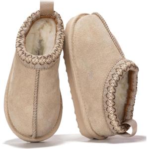 imageProject Cloud Genuine Leather ampamp Australian Shearling Slippers for Kids  Memory Foam Fuzzy ampamp NonSlip Fluffy Slippers Girls Footwear ampamp Boys Footwear Kids Unisex Shoe Dream WarmSand Suede