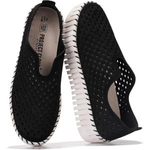imageProject Cloud Platform Loafers for Women  Lightweight Spring Shoes for Women  SlipOn Casual Shoes  Non Slip Fashion Sneakers  Leather Insole Womens Footwear DaffodilBlack