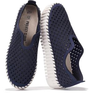 imageProject Cloud Platform Loafers for Women  Lightweight Spring Shoes for Women  SlipOn Casual Shoes  Non Slip Fashion Sneakers  Leather Insole Womens Footwear DaffodilBlue