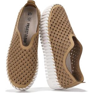 imageProject Cloud Platform Loafers for Women  Lightweight Spring Shoes for Women  SlipOn Casual Shoes  Non Slip Fashion Sneakers  Leather Insole Womens Footwear DaffodilBeige