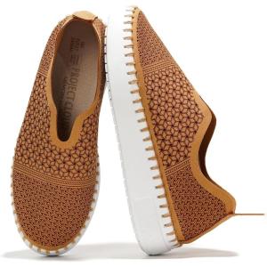 imageProject Cloud Platform Sneakers for Women  Leather Insole Loafers for Women with Memory Foam  Casual Slip On Womens Loafers with Flexible Outsole AsterChestnut