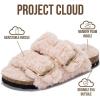 imageProject Cloud Fur Kids Sandals with Adjustable Buckle  Natural Cork Footbed Slides Sandals for Girls wMemory Foam  Non Slip Slide Sandals Santorini KidLight Pink