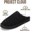 imageProject Cloud Genuine Leather House Slippers for Men  Genuine Shearling Lining Mens Slippers with Memory Foam Insole  Lightweight ampamp Non Slip Mens House Shoes ChillBlack Suede