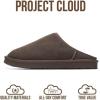 imageProject Cloud Genuine Leather House Slippers for Men  Genuine Shearling Lining Mens Slippers with Memory Foam Insole  Lightweight ampamp Non Slip Mens House Shoes ChillChoco Brown Suede
