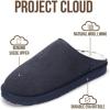 imageProject Cloud Genuine Leather House Slippers for Men  Genuine Shearling Lining Mens Slippers with Memory Foam Insole  Lightweight ampamp Non Slip Mens House Shoes ChillNavy Suede