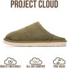 imageProject Cloud Genuine Leather House Slippers for Men  Genuine Shearling Lining Mens Slippers with Memory Foam Insole  Lightweight ampamp Non Slip Mens House Shoes ChillOlive Suede
