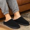 imageProject Cloud Genuine Leather House Slippers for Men  Genuine Shearling Lining Mens Slippers with Memory Foam Insole  Lightweight ampamp Non Slip Mens House Shoes ChillBlack Suede