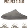imageProject Cloud Genuine Leather House Slippers for Men  Genuine Shearling Lining Mens Slippers with Memory Foam Insole  Lightweight ampamp Non Slip Mens House Shoes ChillGrey Suede