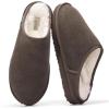 imageProject Cloud Genuine Leather House Slippers for Men  Genuine Shearling Lining Mens Slippers with Memory Foam Insole  Lightweight ampamp Non Slip Mens House Shoes ChillChoco Brown Suede