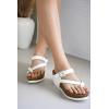 imageProject Cloud 100 Genuine Leather Platform Sandals Women  Memory Foam Womens Sandals ampamp Slippers Beach Essentials  Wedge for Women with Straps MojitoWhite