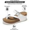 imageProject Cloud 100 Genuine Leather Platform Sandals Women  Memory Foam Womens Sandals ampamp Slippers Beach Essentials  Wedge for Women with Straps MojitoWhite