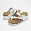 imageProject Cloud 100 Genuine Leather Platform Sandals Women  Memory Foam Womens Sandals ampamp Slippers Beach Essentials  Wedge for Women with Straps MojitoWhite