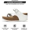 imageProject Cloud 100 Genuine Leather Platform Sandals Women  Memory Foam Womens Sandals ampamp Slippers Beach Essentials  Wedge for Women with Straps MojitoWhite
