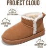 imageProject Cloud Genuine Leather Girls Boots  Lightweight ampamp Cozy Fur Ankle Boots with Memory Foam  Non Slip Kids Boots for Girls ampamp Boys Perfect for Fall and Everyday WearChestnut Stitch