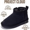 imageProject Cloud Genuine Leather Girls Boots  Lightweight ampamp Cozy Fur Ankle Boots with Memory Foam  Non Slip Kids Boots for Girls ampamp Boys Perfect for Fall and Everyday WearNavy Suede