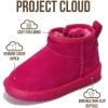 imageProject Cloud Genuine Leather Girls Boots  Lightweight ampamp Cozy Fur Ankle Boots with Memory Foam  Non Slip Kids Boots for Girls ampamp Boys Perfect for Fall and Everyday WearFuschia Suede