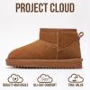 imageProject Cloud Genuine Leather Girls Boots  Lightweight ampamp Cozy Fur Ankle Boots with Memory Foam  Non Slip Kids Boots for Girls ampamp Boys Perfect for Fall and Everyday WearChestnut