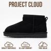 imageProject Cloud Genuine Leather Girls Boots  Lightweight ampamp Cozy Fur Ankle Boots with Memory Foam  Non Slip Kids Boots for Girls ampamp Boys Perfect for Fall and Everyday WearBlack