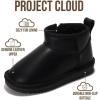 imageProject Cloud Genuine Leather Girls Boots  Lightweight ampamp Cozy Fur Ankle Boots with Memory Foam  Non Slip Kids Boots for Girls ampamp Boys Perfect for Fall and Everyday WearBlack Leather