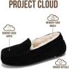 imageProject Cloud Genuine Leather Slippers for Women  Fur Lined Outdoor Slippers for Women Footwear with Memory Foam  Stylish Womens Moccasin CathiBlack