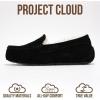 imageProject Cloud Genuine Leather Slippers for Women  Fur Lined Outdoor Slippers for Women Footwear with Memory Foam  Stylish Womens Moccasin CathiBlack