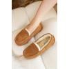 imageProject Cloud Genuine Leather Slippers for Women  Fur Lined Outdoor Slippers for Women Footwear with Memory Foam  Stylish Womens Moccasin CathiChestnut
