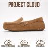 imageProject Cloud Genuine Leather Slippers for Women  Fur Lined Outdoor Slippers for Women Footwear with Memory Foam  Stylish Womens Moccasin CathiChestnut