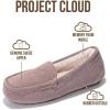 imageProject Cloud Genuine Leather Slippers for Women  Fur Lined Outdoor Slippers for Women Footwear with Memory Foam  Stylish Womens Moccasin CathiDark Pink Suede