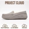 imageProject Cloud Genuine Leather Slippers for Women  Fur Lined Outdoor Slippers for Women Footwear with Memory Foam  Stylish Womens Moccasin CathiGrey