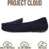 imageProject Cloud Genuine Leather Slippers for Women  Fur Lined Outdoor Slippers for Women Footwear with Memory Foam  Stylish Womens Moccasin CathiNavy Suede